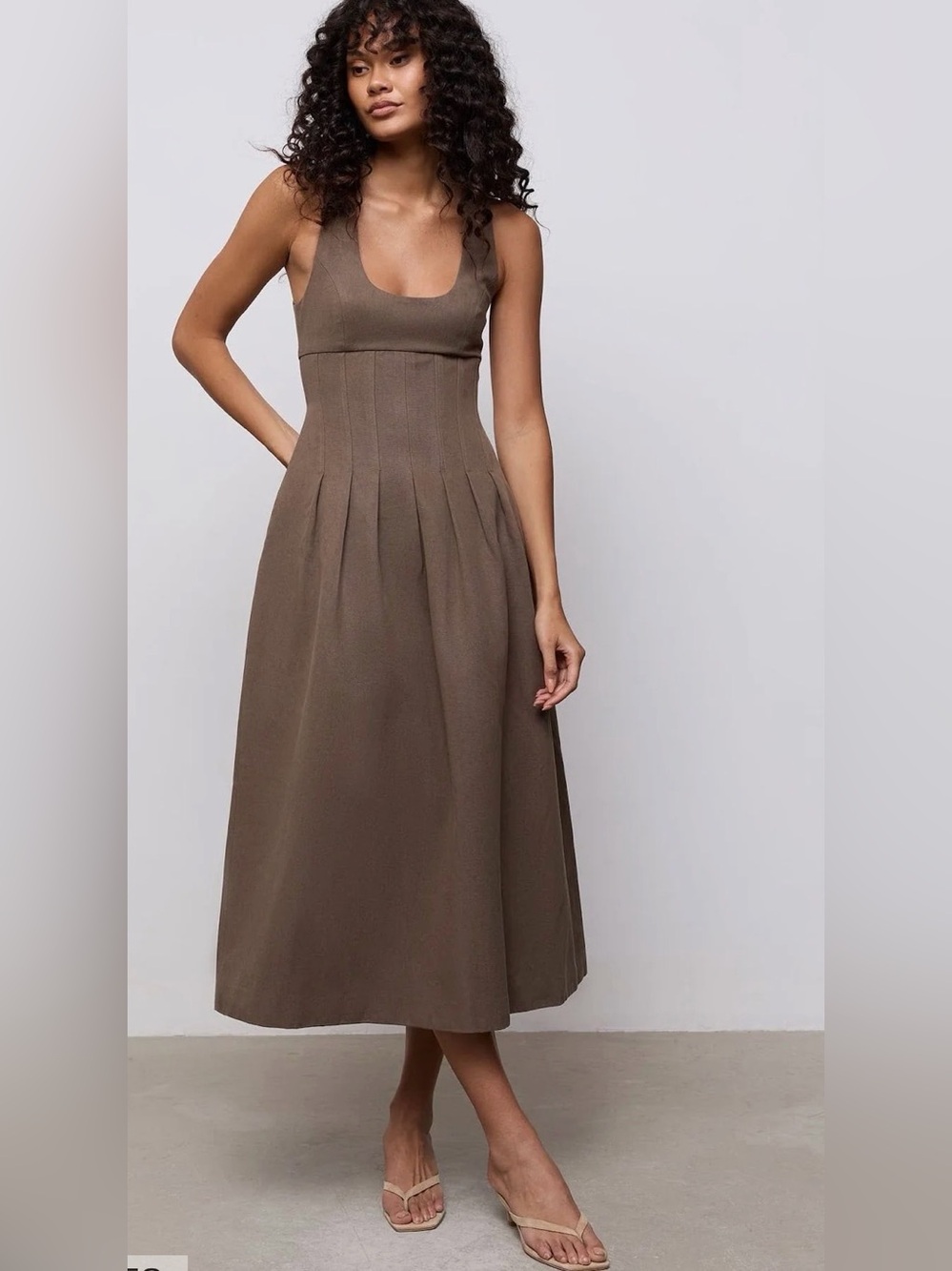 Odd Muse Brown Midi Dress